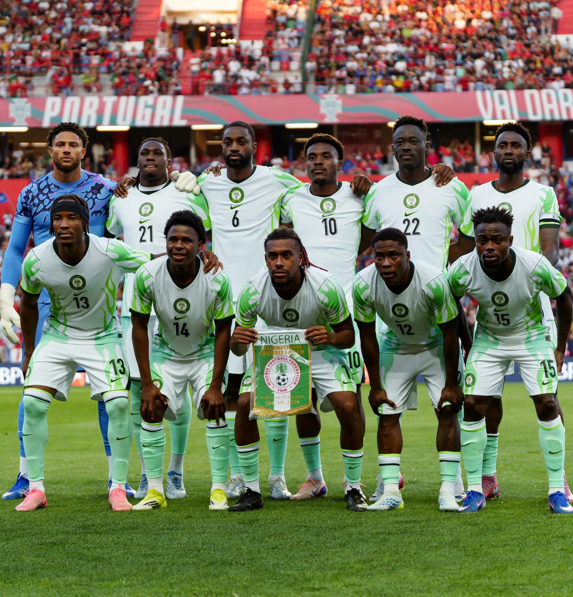 Nigeria team picture vs Portugal